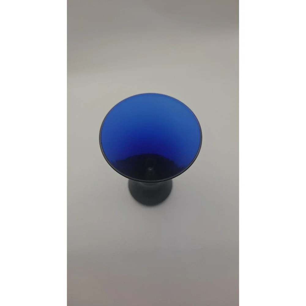 Vintage Cobalt Shot Glass heavy base